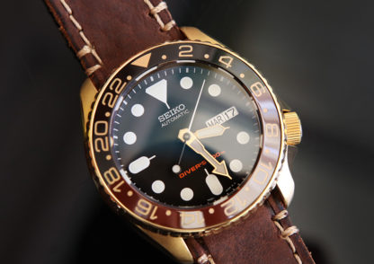 SEIKO SKX007/SRPD "President's Mod" | 24ct Echtvergoldung | Ceramic