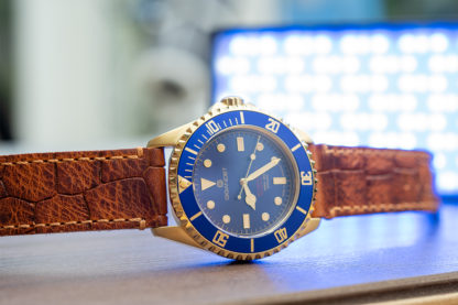 GIGANDET Herrenuhr Automatik Saphirglas SEA GROUND 300 Blau/Gold – Bild 4